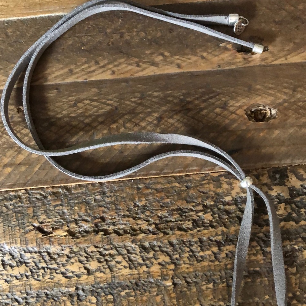 Hammered Silver Metal Statement Bib Necklace - image 5